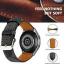 Leather Bands Compatible with Samsung Galaxy Watch 5/4/6 40mm 44mm/5 Pro 45mm/4 Classic 42mm 46mm, 20mm Luxury Retro Leather Straps for Galaxy Active 2 40mm 44mm/Watch 3 41mm Women Men
