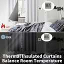 BGment Greyish White Thermal Insulated Blackout Curtains for Bedroom, 100% Black Out Curtains Noise Reduce Light Blocking Winter Curtains, Each Panel 52 x 63 Inch