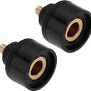 2pcs 10/25 Male to 35/50 Female Brass Adapter Brass Welding Machine Adapter Connector for Welding Machine Plasma Cutting Machine, 905-BIW