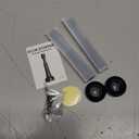 2PCS Matte Black Door Stoppers for Wall - 4.33 Inch Spring Door Stop for Bottom of Door, Aluminum Doorstopper with Silicone Tip, Screw & Adhesive Installation