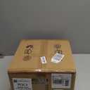 Farmhouse Small Ceiling Light, 12.9" Round Chandelier 3-Light Height Adjustable Pendant Lighting Fixture Black and Faux-Walnut Finish for Dining Room Kitchen Foyer Corridor