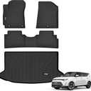 Floor Mats & Trunk Mat for 2020-2025 Kia Soul All Weather TPE Protection Floor Liners Full Set with Cargo Liner for 2020 2021 2022 2023 2024 2025 Kia Soul Accessories (Upper Floor of The Trunk)