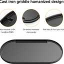 Cast Iron Cooking Griddle-Accessories for Coleman RoadTrip Swaptop Grill,Full Size Grill Griddle with Carry Bag for Outdoor BBQ and Camping,Nonstick