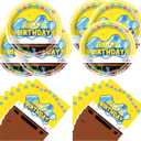 Yellow Birthday Party Supplies, 20 Plates and 20 Napkins, Yellow for Kids Birthday Party Decorations