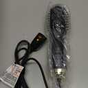 Dual Voltage(100~250V) Mini Hair Dryer Brush with European Plug Adapter for International Travel, Europe Travel Essentials for Women (Black)