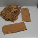 MDS Pack of 50 Spandex Chair Sashes Bows Elastic Stretch Dining Chair Bands Ties Without Slider Buckle Universal fits for Wedding Baby Shower Birthday Party Banquet Event Decoration - Mocha