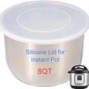 Silicone Lid for Instant Pot 8QT (10.23IN), Premium Silicone Cover Accessories Fits Instant Pot 8 Quart, Reusable Lid Replacement for Instantpot Inner Pot, Bowl and Microwave Cover for Food