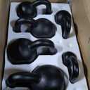 Yes4All Kettlebell Sets, 5 - 10 - 15 - 20 - 25 - 30 LB Cast Iron Strength Training Kettlebells, Wide Handles & Flat Bottom, Multi-Level from Beginners to Pros for Strength Training & Home Gym