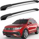 KINGGERI Roof Rack Cross Bars Fit for Volkswagen Tiguan 2018 2019 2020 2021 2022 2023 2024 2025 2026 and Taos 2022-2026, Aluminum Roof Rails Crossbars Rooftop Cargo Luggage Rails Kayak Skiboard Black