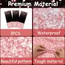 3pcs Black Rose Gold Party Tablecloths 108x54 Inch Rose Gold Sequin Printed Plastic Table Cover Glitter Diamonds Happy Birthday Decoration Supplies for Wedding Graduation Anniversary Indoor Outdoor