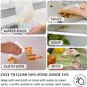 16Pcs Refrigerator Mats, Waterproof Non-Slip EVA Refrigerator Liner Pads Drawers Shelves Cabinets Storage Kitchen and Placemats-B-16-1