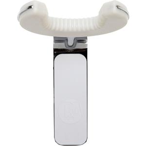 Grip: Professional Grade Guitar Wall Mount  Sturdy Metal Construction, Adjustable Hanger Hook for Electric, Acoustic Bass Guitars - Easy Install Into Any Wall, Screws Included (Ultra Light Grey/Chrome)