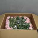 100 Pcs Pink Roses Artificial Flowers, Real Touch Velvet Roses Bouquet Fake Flowers Bulk, Artificial Roses with Long Stems for Birthday Gift Women Mom DIY Bridal Wedding Centerpiece Decorations