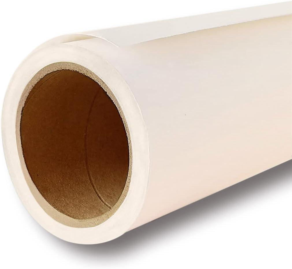 Seamless Photogrphy Background Paper, Paper Backdrop Roll for Photoshoot, 53" x16', Ivorine, Egg Nog