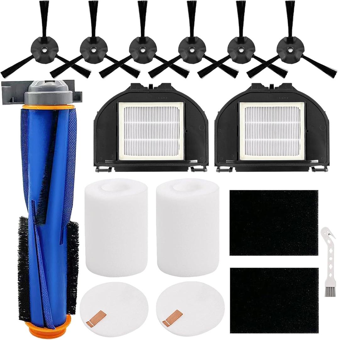 RV2310AE Replacement Parts for Shark AV2310AE RV2310AE RV2320S UR2350AE RV2300S Matrix Robot Vacuum Cleaner 1 Main Brush Roller 2 Sets Foam Filters 2 Filters 6 Side Brushes (Not For RV2300)