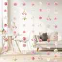 2 x 6 PCS Artificial Flower Garlands Hanging Decorations, Floral Hanging Backdrop Wildflower Banner with Hooks Spring Party Decorations for Wedding Party Birthday Anniversary Arch Decor (White), 1.6 Meters