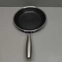 COOKER KING 8-Inch Stainless Steel Pan, Hybrid Nonstick Frying Pan, Skillet, 3-Ply Clad Cookware, Even Heat Distribution, Dishwasher & Oven Safe, with Stay-Cool Handle, Induction Compatible