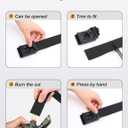 JUKMO Stretch Tactical Belt for Men, Military Work Rigger Hiking 1.5" Elastic Nylon Web Ratchet Quick Release Belt (Black)