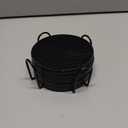 Silicone Coasters Set of 8 with Holder,Coasters for Drinks,Beer,Coffee Coasters,Suitable for Kinds Cups,Hot or Cold,Anti-SLI,Non-Stick,Anti-Overflow Tabletop Protection and Decor (8 Pcs, Black)