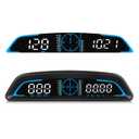 Digital GPS Speedometer MPH for Car 5.5 inch LCD Heads Up Display HUD with Compass Speed Fatigued Driving Alert Overspeed Alarm Trip Meter for All 5V Car