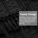 OTOSTAR Boho Table Runner Black Macrame Table Runners with Tassels Woven Table Runner 108 Inches Long Rustic Farmhouse Table Runners for Kitchen Dining Room Home Decor 12x108 Inch (Black)