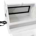 Dental Lab Tempered Glass Baffle High Strength LED Vacuum Dust Collector Vacuum Extractor Box with 2 Filters