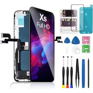 for iPhone Xs Screen Replacement Kit FHD LCD Display 3D Touch Digitizer Screen for Model A1920 A2097 A2098 A2100 5.8 Inch