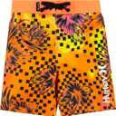 Hurley Boys Printed Board Shorts (6, Bright Mango)