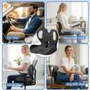 Seat Cushion,Memory Foam Chair Cushion for Office and Car,Ergonomic Coccyx Seat Cushion for Tailbone,Sciatic Nerve,Back Pressure Relief,Lumbar Support Pilow for Office,Car,Truck,Desk Chair