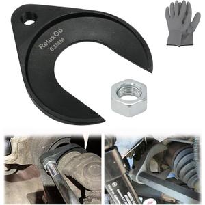 ReluxGo Inner CV Axle Puller Removal Tool 63mm with Nut, Front Wheel Drive Axle Pulley Attachment, Fits Slide Hammers with 5/8"-18 Threads, CV Joint Axle Removing Tool