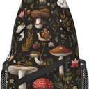 Vintage Elephant Sling Backpack Unisex Crossbody Chest Bag Shoulder Chest Bag For Women Men Hiking Travel, Mushroom Snail Berry