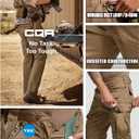 CQR Men's Tactical Pants, Water Resistant Ripstop Cargo Pants, Lightweight EDC Work Hiking Pants, Outdoor Apparel