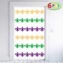 JOYIN 25 PCS Assorted Mardi Gras-Themed Set with 24 Hanging Swirls and 1 Strings with Garland Party Decorations Supplies