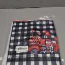 6 Pcs Valentines Day Kitchen Towels Buffalo Plaid Dish Towels Truck Hand Towels Heart Love Dish Towel Black Red Drying Tea Towel Bathroom Housewarming Gifts for Wedding Anniversary Cooking