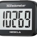 NESKLA 3D Pedometer for Walking, Simple Step Counter with Large Digital Display, Step Tracker with Removable Clip Lanyard, Accurately Track Steps for Men Women Kids Adults Seniors