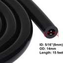 5/16" 8mm ID Silicone Vacuum Hose Line Tubing 15FT Black 130 PSI Maximum Pressure