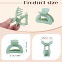 2 x 12 Pcs Matte Mini Hair Clips for Women & Girls - Plastic Claw Clips for Thin Hair (Semicircle - Blue, Purple, Green, White, Pink, Yellow, Gray, Brown)