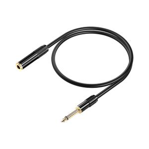 PNGKNYOCN 1.6FT 1/4" TS Extension CableGold Plated 1/4" (6.3mm) TS Mono Male to Female Guitar Extension Cable