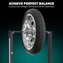 Motorcycle Wheel Balance Stand, Heavy-Duty Single-Axle Wheel Balancing Tool for Static & Dynamic Tire Alignment
