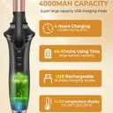 Cordless Curling Iron Rechargeable,USB Rechargeable 4000 mAh Cordless Hair Curler,3 Temp Setting Mini Travel Battery Powered Curling Iron,2 in 1 Portable Hair Straightener and Curler