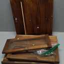 Sunhoo Bread Box for Kitchen Countertop Wooden Bread Storage Container Bin 2 Layer Breadbox Holder Large Capacity Keeper Vintage Farmhouse Food Organizer Pantry Shelf Acrylic Window (Brown)