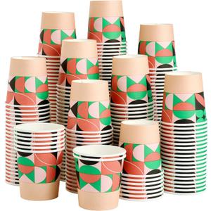 Turbo Bee 300 Pack 4oz Paper Cups, Hot/Cold Beverage Drinking Cup, Small Paper Espresso Cups for Party, Picnic, Travel and Events