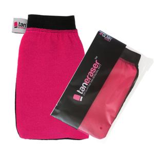 Tan Eraser Spray and Self Tan Remover Exfoliating Mitt | Salon Recommended Exfoliator Glove Easily Removes Any Sunless Tanner (Pink/Black)