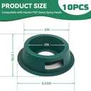 Outside Lawn Sprinkler Head Protector Pack of 10 Durable Plastic Sprinkler Donuts (8" Diameter, 2.5" Center Opening) Universal Fit for Hunter PGP & Standard Sprinkler Heads