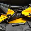 Tool Bag, 18 Inch, Yellow and Black, Wide Mouth Opening, Multiple Pockets, Shoulder Strap