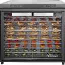 Excalibur Food Dehydrator 10-Tray Select Series for Jerky, Fruit, Vegetables, Herbs, Pet Treats, Stainless Steel with Glass Doors and 60 hour digital timer, 10-Tray, Black