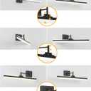 Modern LED Vanity Light Fixture,Metal Black 23.6‘’ 5CCT DimmableAdjustable & Rotatable Bathroom Light Fixture Above Mirror, Wall Sconce, 23.6IN