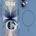 Magnetic for iPhone 17 Case, Compatible with MagSafe, Integrated Silicone Camera Control Cover Protection, 3.0mm Thicken Silicone Phone Cover for 17 6.3", Glass Blue