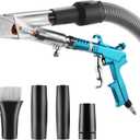 2IN1 Car Interior Detailing Air Blow Gun & vacunm Gun with Adjustable Air Flow Nozzle,Cleaning Gun Quickly Blasts Dirt and Dust from Surface Works with Air Compressor(Upgrade Rotate Tube) Blue