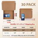 RLAVBL 30 Pack 13x10x2 Shipping Boxes, White Corrugated Cardboard Mailer Box for Packing Mailing Small Business